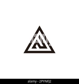 Letter N in O, triangle geometric symbol simple logo vector Stock Vector