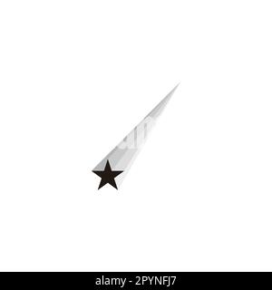 Star, drop, 3d geometric symbol simple logo vector Stock Vector