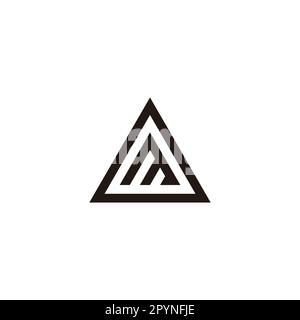 Letter m in O, triangle geometric symbol simple logo vector Stock Vector