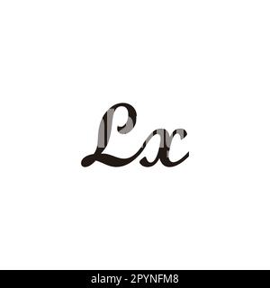 Letter Lx connect geometric symbol simple logo vector Stock Vector