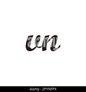 Letter vn connect geometric symbol simple logo vector Stock Vector