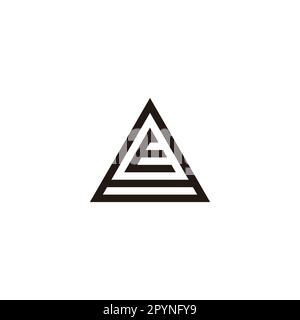 Letter E in 8, triangle geometric symbol simple logo vector Stock Vector