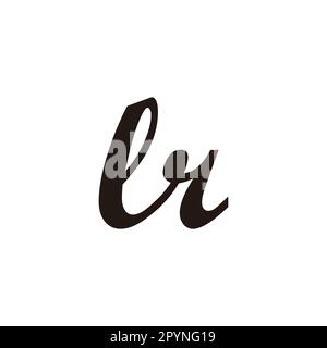 Letter Lr connect geometric symbol simple logo vector Stock Vector
