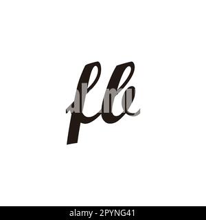Letter fb connect geometric symbol simple logo vector Stock Vector