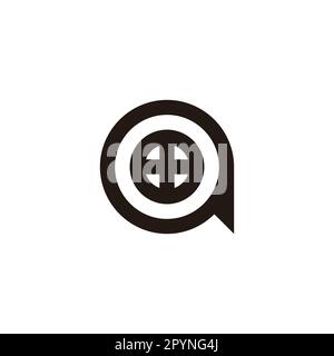 Message, window, circle geometric symbol simple logo vector Stock Vector