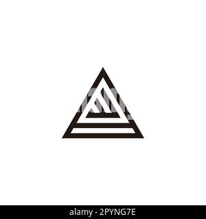 Letter W in 8, triangle geometric symbol simple logo vector Stock Vector