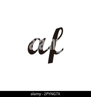 Letter af connect geometric symbol simple logo vector Stock Vector