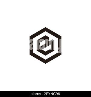 Letter B in O, hexagon geometric symbol simple logo vector Stock Vector