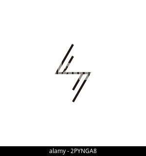 Letter S thunder, lines geometric symbol simple logo vector Stock Vector