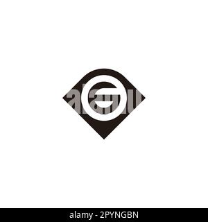 Number 6 in diamond, circle geometric symbol simple logo vector Stock Vector