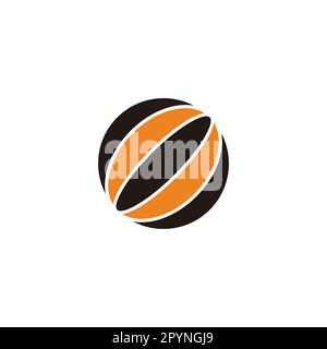 Ball, sport geometric symbol simple logo vector Stock Vector