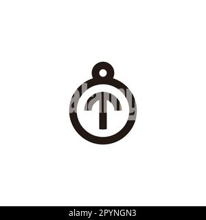 Letter T in 8, circle geometric symbol simple logo vector Stock Vector