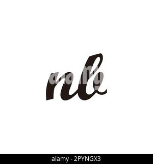 Letter nb connect geometric symbol simple logo vector Stock Vector