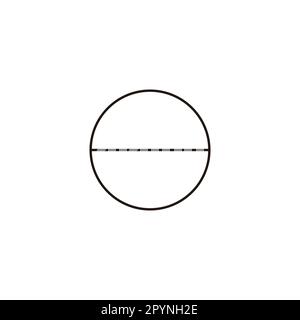 Number 8 circle, line geometric symbol simple logo vector Stock Vector