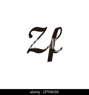 Letter Zf connect geometric symbol simple logo vector Stock Vector