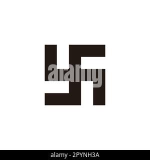 Letter S square, rounded geometric symbol simple logo vector Stock Vector