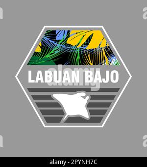 labuan bajo island indonesia Stock Vector