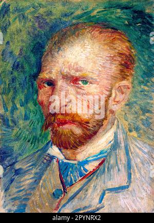 Vincent van Gogh's Self-Portrait famous painting. Original from Wikimedia Commons. Stock Photo