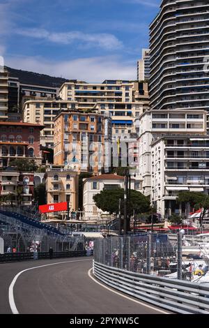 Monaco - 04/05/2023, branding illustration of the city during the 2023 Monaco ePrix, 7th meeting of the 2022-23 ABB FIA Formula E World Championship, on the Circuit de Monaco from May 4 to 6, 2023 in Monaco - Photo: Germain Hazard/DPPI/LiveMedia Stock Photo