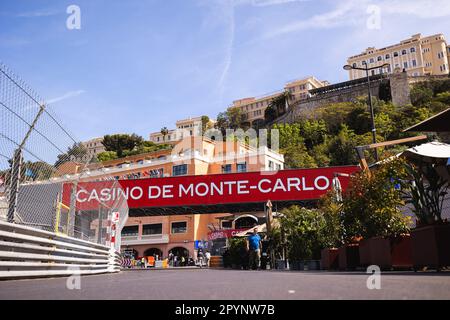 Monaco - 04/05/2023, branding illustration of the city during the 2023 Monaco ePrix, 7th meeting of the 2022-23 ABB FIA Formula E World Championship, on the Circuit de Monaco from May 4 to 6, 2023 in Monaco - Photo: Germain Hazard/DPPI/LiveMedia Stock Photo