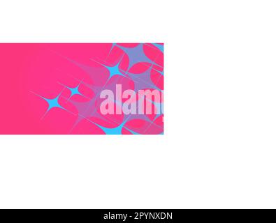Texture from transparent blue abstract volumetric fashionable magic light air aerial carved stars, lines, rhombuses on a red gradient background and c Stock Vector