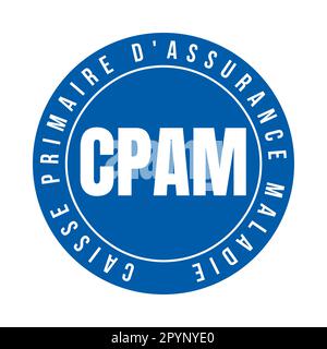 CPAM social security in France symbol icon in French language