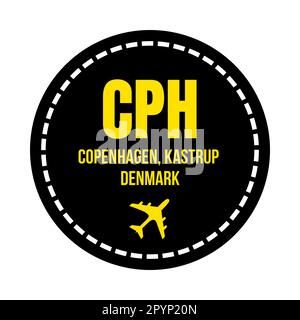 CPH Copenhagen airport symbol icon Stock Photo