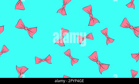 The texture is a seamless pattern with beautiful cheerful festive bright colored good bows bow ties. Vector illustration. The background. Stock Vector
