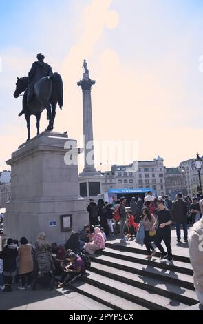 London celebrates Eid in the Square at Trafalgar Square. The unique cultural event which marks the end of Ramadan, the Islamic holy month of fasting Stock Photo