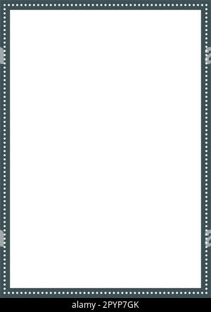 Frame shape icon, vertical rectangle decorative vintage border doodle element for simple banner design in vector illustration Stock Vector