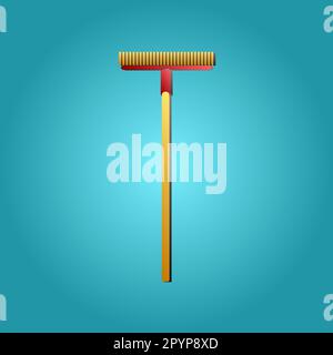 Tool for repair and construction of a mop for cleaning on a blue background. Vector illustration. Stock Vector