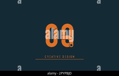 Alphabet letters Modern Creative logo OO Stock Vector