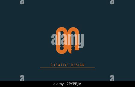 Alphabet letters Modern Creative logo OP , PO Stock Vector