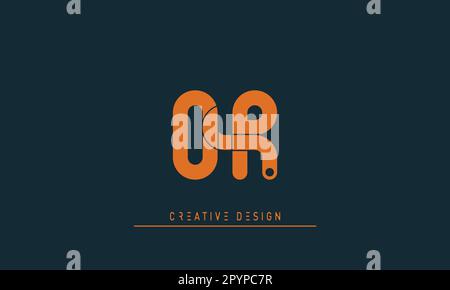 Alphabet letters Modern Creative logo OR , RO Stock Vector