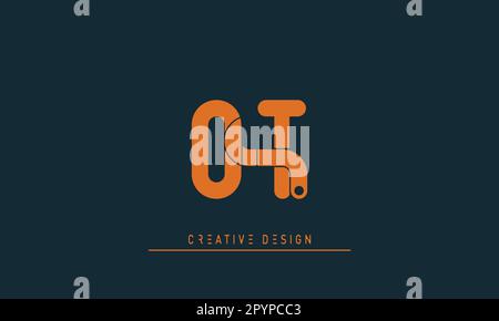 Alphabet letters Modern Creative logo OT , TO Stock Vector