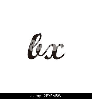 Letter bx connect geometric symbol simple logo vector Stock Vector