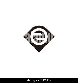 Number 2 in diamond, circle geometric symbol simple logo vector Stock Vector