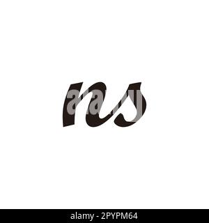 Letter ns connect geometric symbol simple logo vector Stock Vector