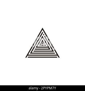 Letter A, L, j, g and e triangle line geometric symbol simple logo vector Stock Vector