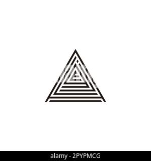 Letter A, L, j, g and E triangle line geometric symbol simple logo vector Stock Vector