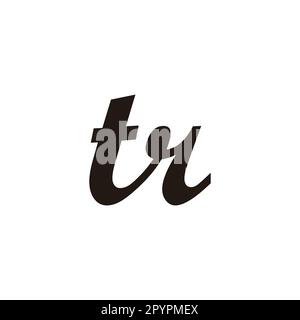 Letter tr connect geometric symbol simple logo vector Stock Vector