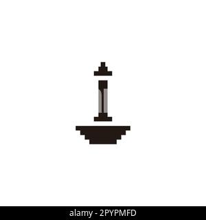 Building, monas geometric symbol simple logo vector Stock Vector