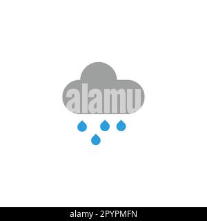 Cloud, rain, colors geometric symbol simple logo vector Stock Vector