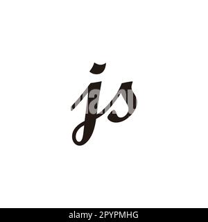 Letter js connect geometric symbol simple logo vector Stock Vector