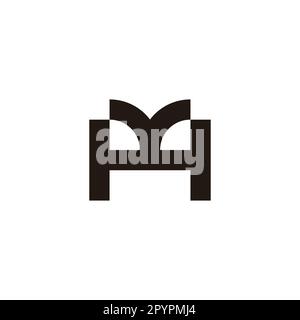 Letter H and V combination geometric symbol simple logo vector Stock Vector