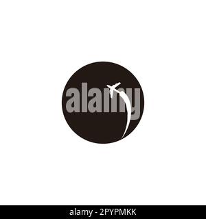 Airplane, tour world geometric symbol simple logo vector Stock Vector