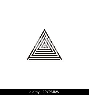 Letter A, L, j, g and G triangle line geometric symbol simple logo vector Stock Vector