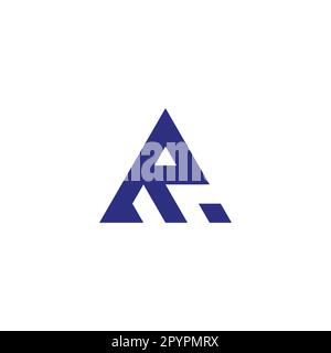 Letter R gem, triangle geometric symbol simple logo vector Stock Vector