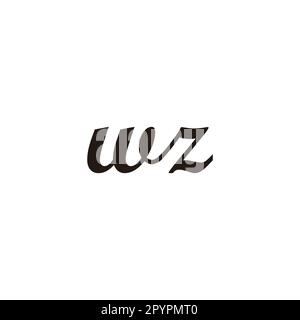 Letter wz connect geometric symbol simple logo vector Stock Vector