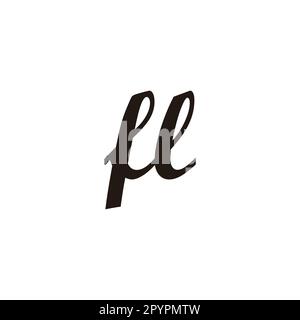 Letter fL connect geometric symbol simple logo vector Stock Vector